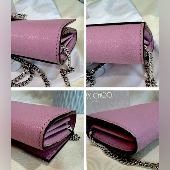 JIMMY CHOO Cheri Wallet on Chain w/Dust Bag, Authentic. Full Inclusion, EUC - Picture 8 of 12